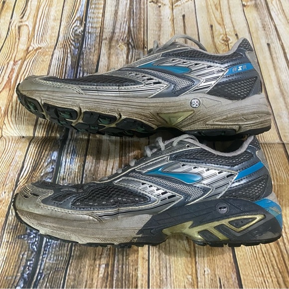 Brooks Womens Size 8.5 Adrenaline ASR Silver Blue Running Shoes - Picture 5 of 5